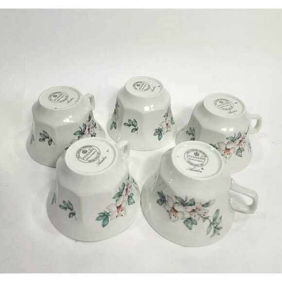 Set of 6 ADAMS Azalea  Ironstone Teacups England - Picture 6 of 11